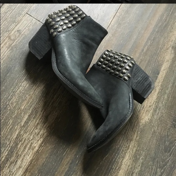 Shoes - Jeffery Campbell cowboy booties with skull detail